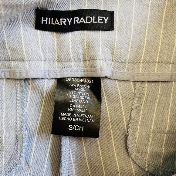 Hilary Radley Ladies' Bermuda Shorts, Light Blue with White Stripes, SmaLL, NWT - Picture 12 of 13